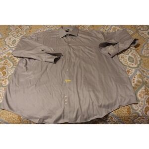 Pronto Uomo Non-Iron‎ Classic Fit Gray Dress Shirt 19 34/35